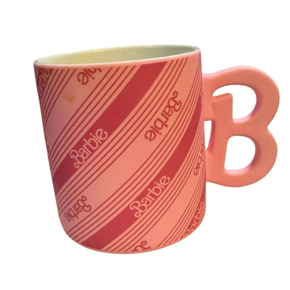 Barbie Pink Diagonal‎ Stripe Mug